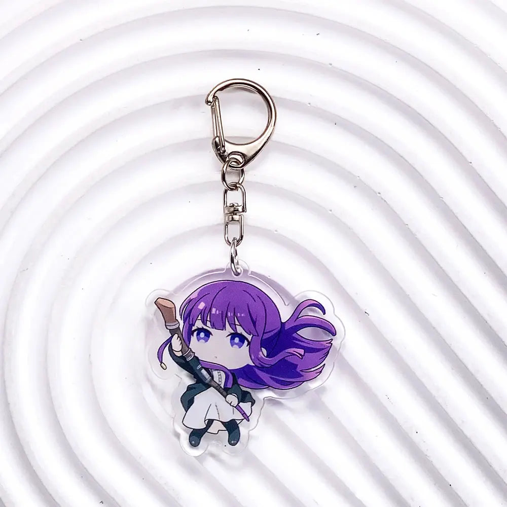 5Pcs Anime Frieren: Beyond Journey's End Acrylic Keychain Bag Charms Accessories Backpack Key Holder Keyring Fans Friends Gifts