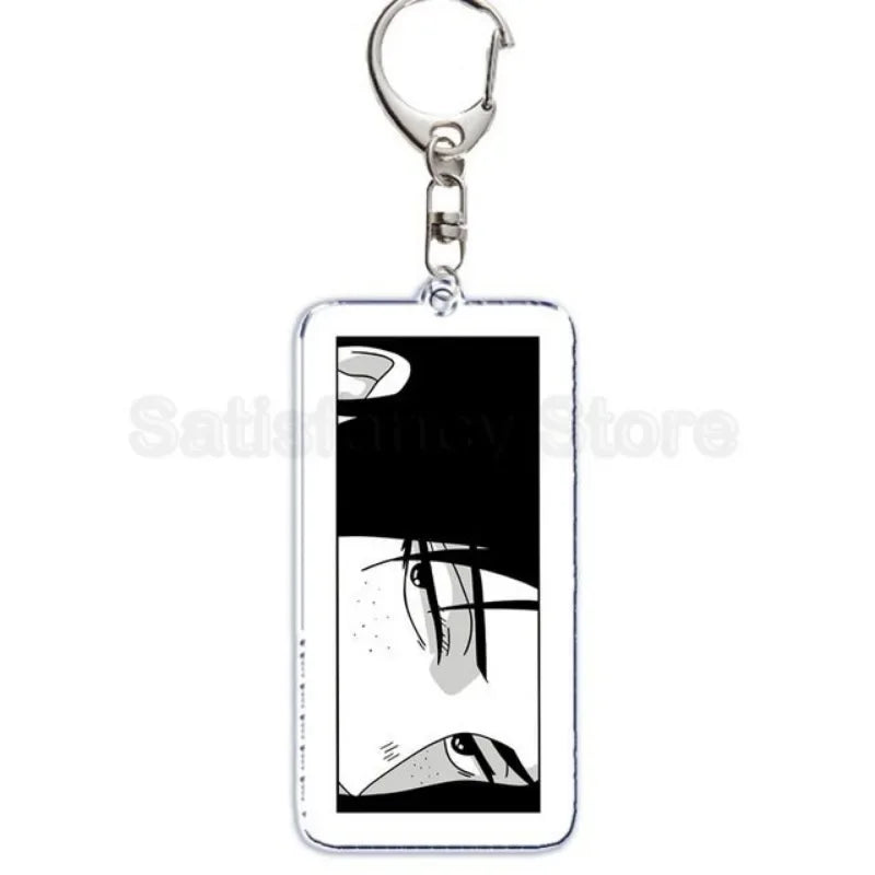 Anime Attacking of The Giants Levi Ackerman Allen Yeager Keychain Pendant Role Playing Double Sided Acrylic Keyring Jewelry Prop