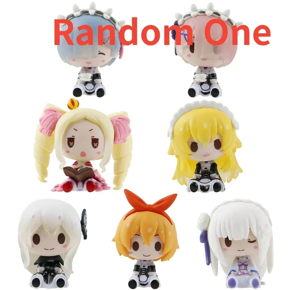 Anime Re Zero Rem Figure Cute Mini Statue Kawaii Beatrice Ram Figurine Table Decor House Decoration Ornament Desk Accessories