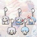 Anime Frieren  Acrylic Keychain Kawaii Cosplay Keyring Key Chain Bag Charm Accessories Ornament Props Gift For Friends
