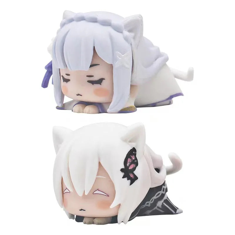 Anime Re Zero kawaii Rem Figure Ram PVC Model Emilia Figurine Echidna Hobbies Toys Desktop Ornament for Birthday Gift