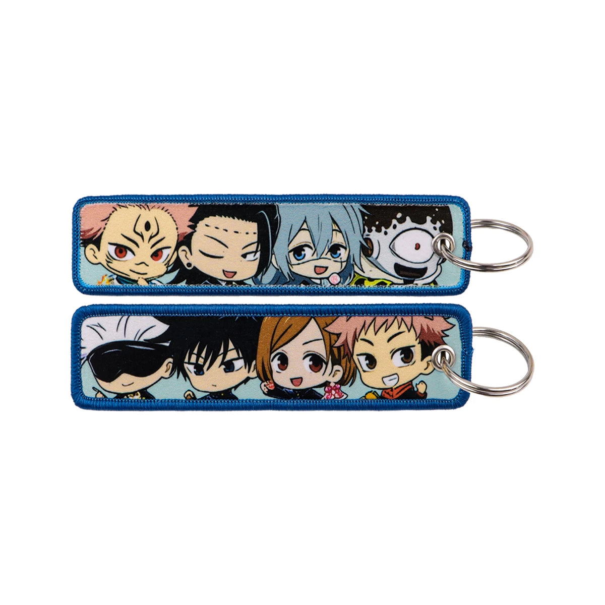 Popular Anime Key Tag Cool Embroidery Keychains Motorcycles Chibi Characters Keychains Adorn Key Ring Accessories Fans Gifts 1pc