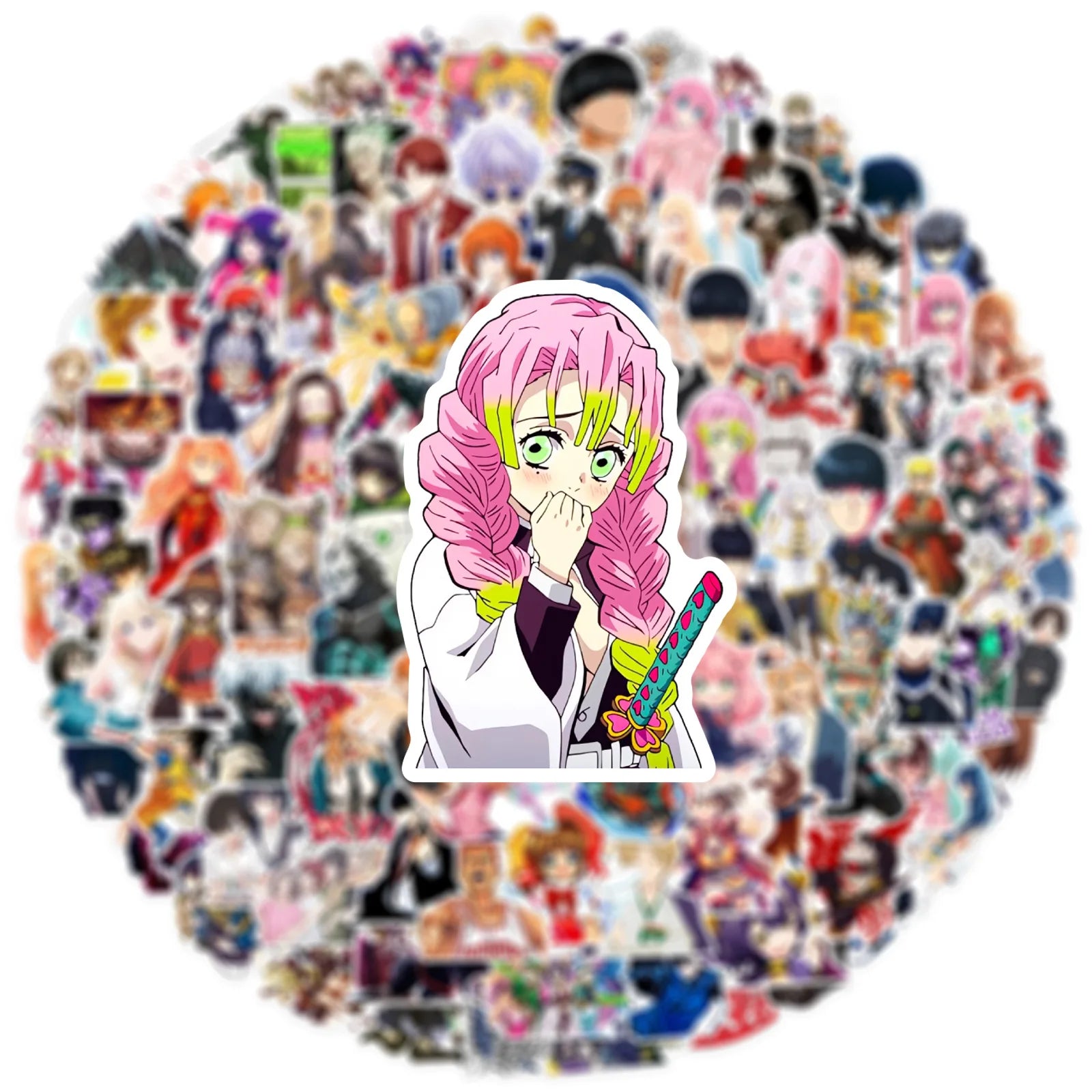 100Pcs Cartoon Japanese Manga Mixed Graffiti Stickers Notebook Phone Luggage Car Electric Car Stickers