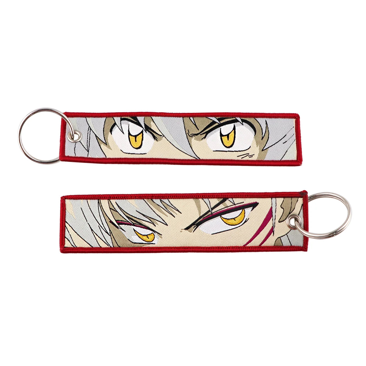 Popular Anime Key Tag Cool Embroidery Keychains Motorcycles Chibi Characters Keychains Adorn Key Ring Accessories Fans Gifts 1pc