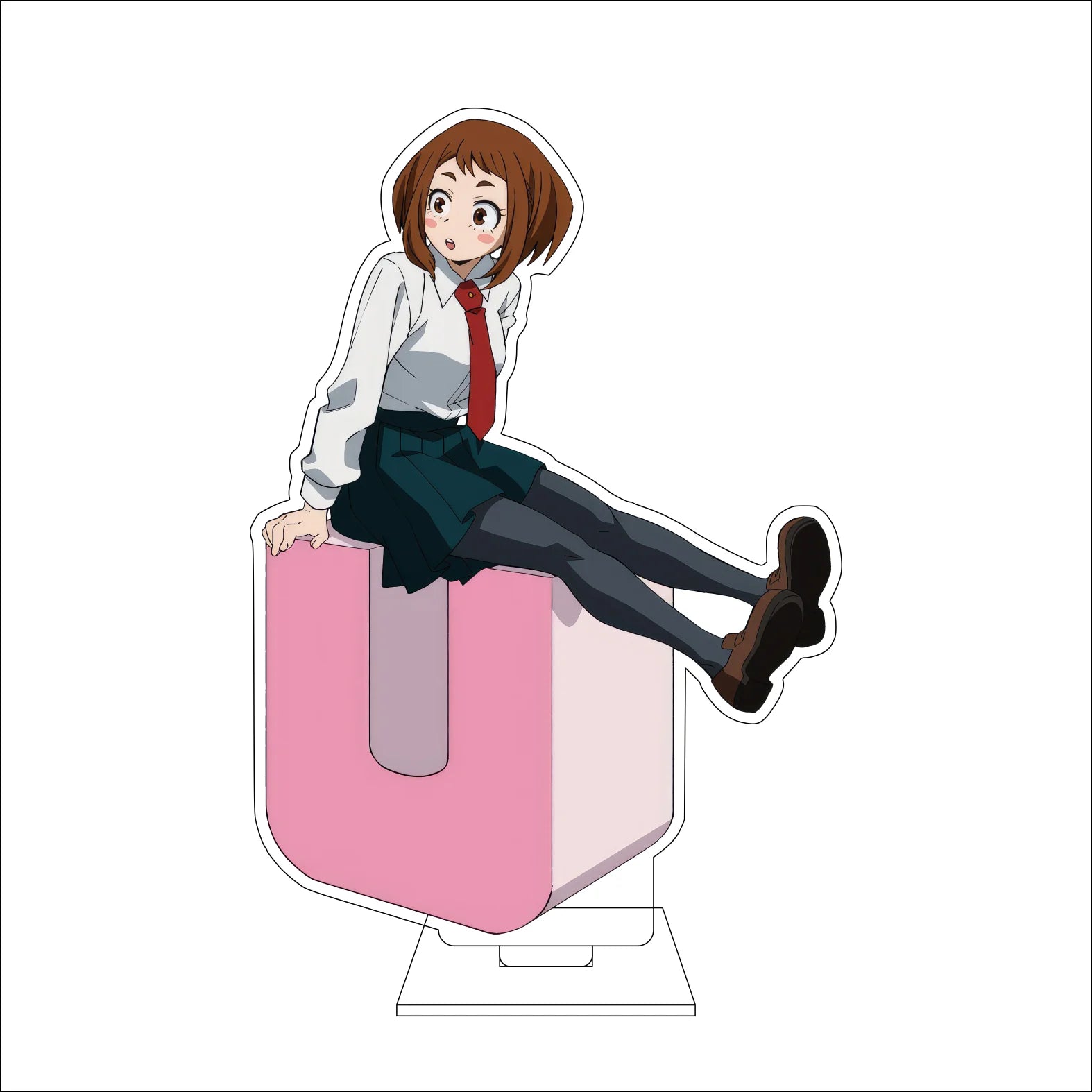 16CM Anime My Hero Academia‌ Cosplay Acrylic Figure Stand OCHACO URARAKA Todoroki Shoto Midoriya Izuku Ornaments Gift